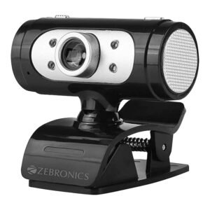 Zebronics Zeb-Ultimate Pro (Full HD) Web Camera with 5P Lens,Built-in Microphone,Auto White Balance,Night Vision,Manual Switch for LED (Black), (Open Box New)