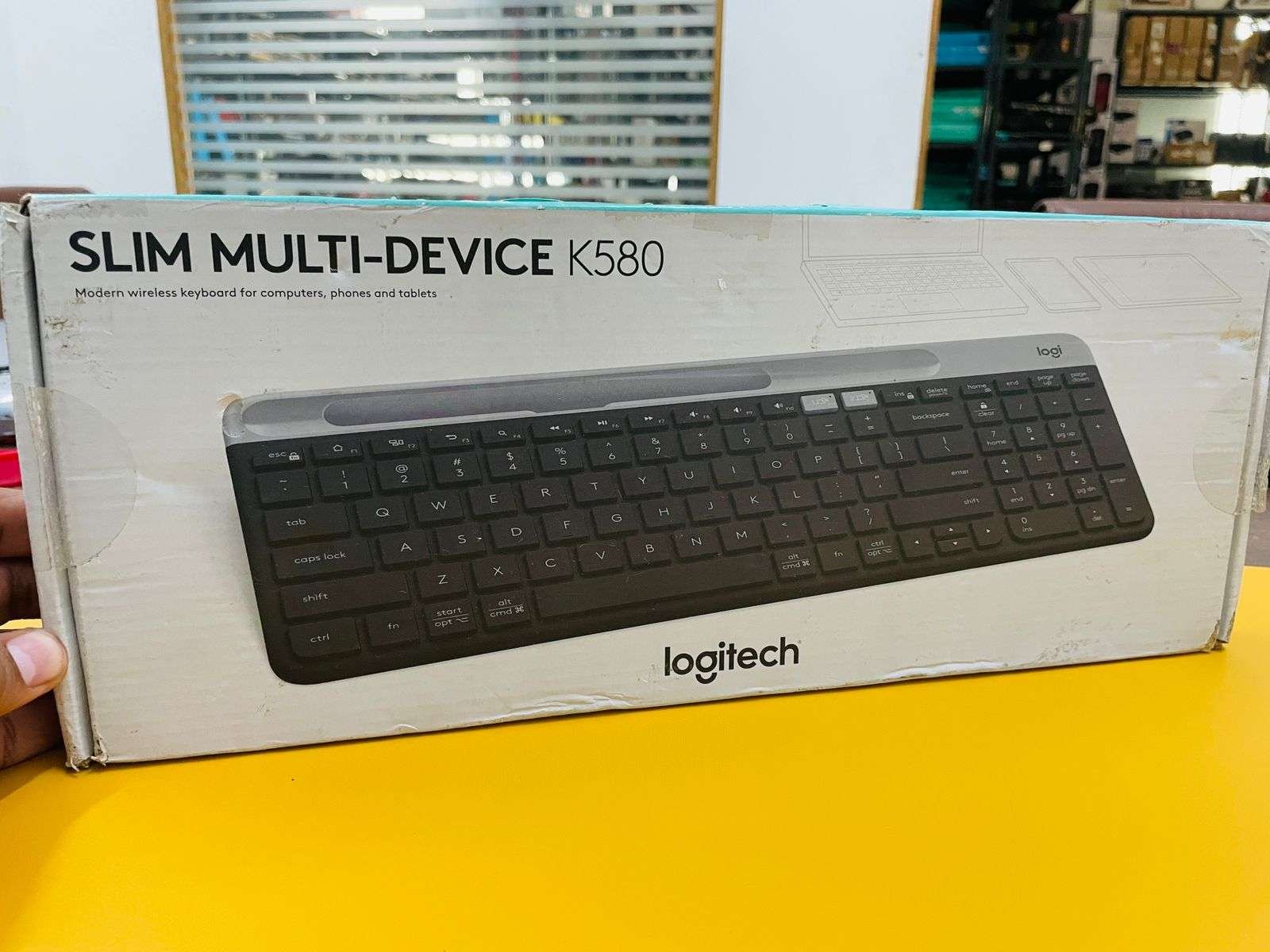 Logitech K580 Slim Multi-Device Wireless Keyboard for Chrome OS - Bluetooth/USB Receiver, Easy Switch, Desktop, Tablet, Smartphone, Laptop Compatible - Graphite, Medium (New & Open Box Items) - Image 2