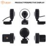 Tukzer HD 1080P Webcam with Microphone and Ring Light, Plug and Play Web Camera, Adjustable Brightness, Streaming Webcam, USB Webcam for PC Desktop Laptop, MAC, Zoom Skype, YouTube (TZ-WC1) - Image 3