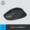 Logitech M331 Silent Plus Wireless Mouse, 2.4GHz with USB Nano Receiver, 1000 DPI Optical Tracking, 3 Buttons, 24 Month Life Battery, PC/Mac/Laptop - Black - Image 2