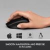 Logitech M331 Silent Plus Wireless Mouse, 2.4GHz with USB Nano Receiver, 1000 DPI Optical Tracking, 3 Buttons, 24 Month Life Battery, PC/Mac/Laptop - Black - Image 3