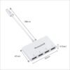Honeywell Momentum Type C to 4xUSB 3.0 Hub, Super-Fast Transmission Speed 5GBPS, Max Current 900mA per Port, Universally Compatible with All Type C- MacBook, Laptop, PC, Printer, Mobiles, Keyboard - Image 2