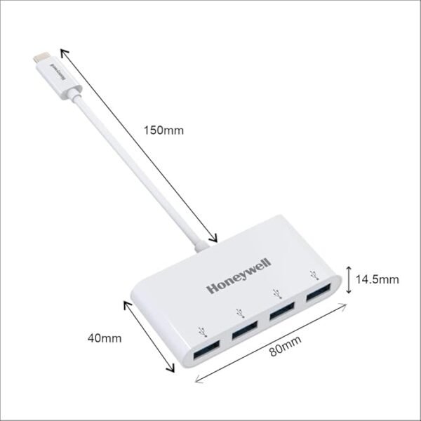 Honeywell Momentum Type C to 4xUSB 3.0 Hub, Super-Fast Transmission Speed 5GBPS, Max Current 900mA per Port, Universally Compatible with All Type C- MacBook, Laptop, PC, Printer, Mobiles, Keyboard - Image 2