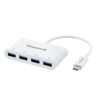 Honeywell Momentum Type C to 4xUSB 3.0 Hub, Super-Fast Transmission Speed 5GBPS, Max Current 900mA per Port, Universally Compatible with All Type C- MacBook, Laptop, PC, Printer, Mobiles, Keyboard