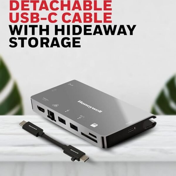 Honeywell 8-in-1 Type C Ultra Dock with 4K HDMI, VGA, RJ45 Ethernet, 2xUSB 3.0 & Type C 3.0 Port, SD & Micro SD Slot, Compatible with All Type C Devices- MacBook Laptop, PC, Thunderbolt 3 - Image 2