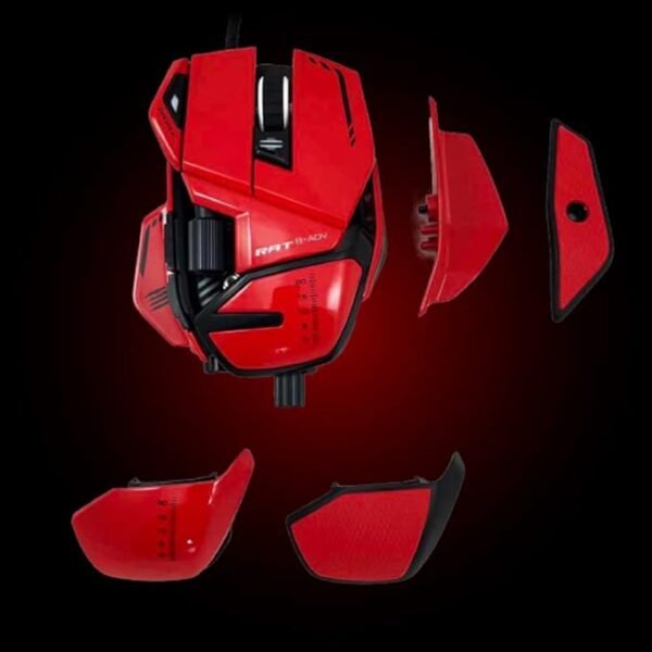 MAD CATZ R.A.T. 8+ ADV Optical Wired Gaming Mouse | 60M clicks Using Premium high-Durability switches | 16.8 Million RGB Color | 20000 DPI, RED - MR06DCINRD000-0 - Image 3