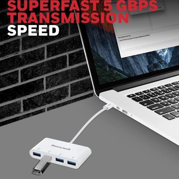 Honeywell Momentum Type C to 4xUSB 3.0 Hub, Super-Fast Transmission Speed 5GBPS, Max Current 900mA per Port, Universally Compatible with All Type C- MacBook, Laptop, PC, Printer, Mobiles, Keyboard - Image 5
