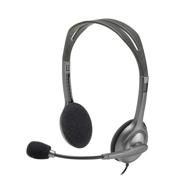 Logitech H111 Wired On Ear Headphones With Mic Black