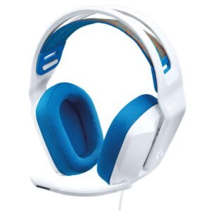 Logitech G335 Lightweight Gaming Wired Over Ear Headphones with Mic Flip to Mute 3.5Mm Audio Jack (White) (Open box new)