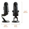 Blue Microphones Yeti USB Microphone for Recording,Streaming,Gaming,Podcasting On Pc and Mac,Condenser Mic for Laptop Or Computer with Blue Vo!Ce Effects,Adjustable Stand,Plug and Play - Blackout - Image 3