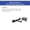 Asus AD45-00B 45W Laptop Adapter/Charger Without Power Cord for Select Models of ASUS (20 V, 2.5 A, 4 mm x 1.2mm Diameter - Black - Image 3
