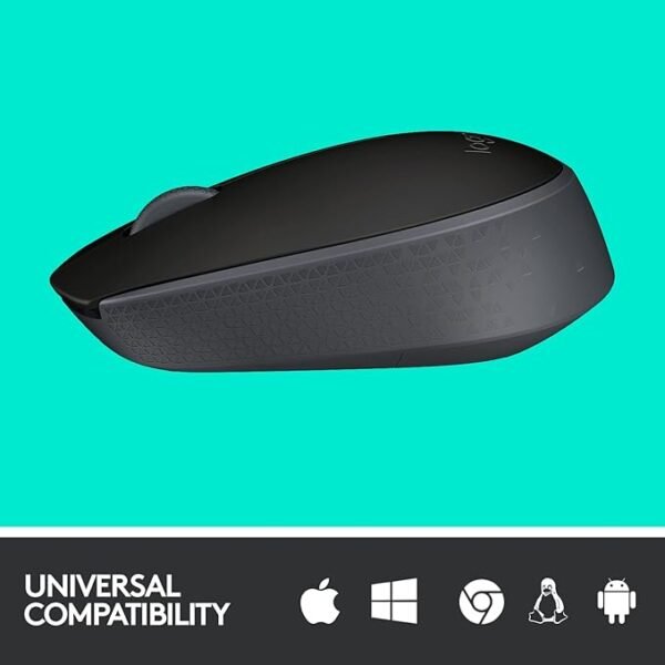 Logitech M221 Wireless Mouse, Silent Buttons, 2.4 GHz with USB Mini Receiver, 1000 DPI Optical Tracking, 18-Month Battery Life, Ambidextrous PC/Mac/Laptop - Charcoal Gre - Image 2
