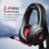 boAt Immortal Im 1300 Gaming Bluetooth Wireless Over Ear Headphones With Mic With 2.4Ghz Ultra Low Latency Mode Upto 35Ms, Bluetooth Mode 3D Spatial Audio, Bt V5.1, Dual Mics, Dongle Slot(Black Sabre) - Image 3