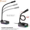 Tukzer USB Computer Microphone, RGB Mic, Omnidirectional Condenser Noise-Cancelling with On-Off Button, Plug & Play Desktop Laptop Mic, for Windows/Mac/Podcast/Gaming/YouTube/Zoom/Skype/Recording - Image 3
