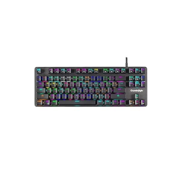 Cosmic Byte CB-GK-18 Firefly Per-Key RGB TKL Mechanical Keyboard with Swappable Outemu Red Switch, Macros, Software (Black