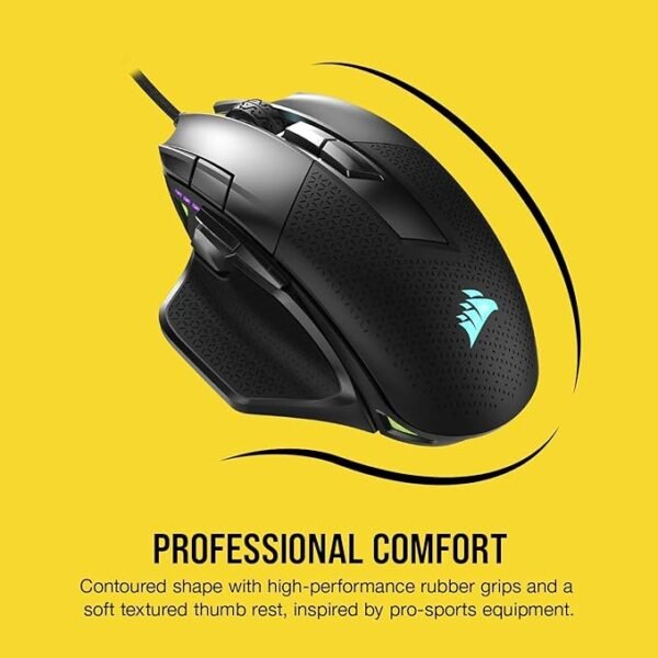 Corsair Nightsword RGB, Performance Tunable FPS/MOBA Gaming Mouse, 18000 DPI - Black, Wired - Image 2
