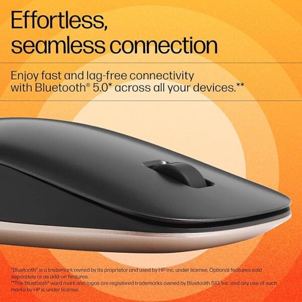 HP 410 Slim Bluetooth Mouse with 1200 DPI Optical Sensor,Ambidextrous Design,Compact Size,Portable, 12 Months Battery Life, 3 Years Warranty Brand: HP - Image 3