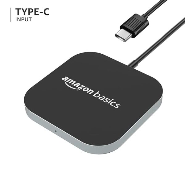 Amazon Basics Magnetic Wireless Charger | 15W Max Fast Charging Square Pad | Compatible with iPhone 13/13 Pro/13 Mini/13 ProMax/12/11, Samsung Galaxy S21/S20/Note 10/Edge Note 20Ultra/S10, AirPods Pro - Image 2