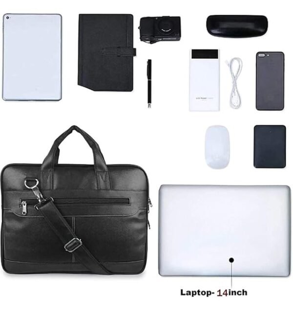 Wood bazar Men's Synthetic Leather Briefcase Best Laptop Messenger Bag Satchel for Men - Image 2