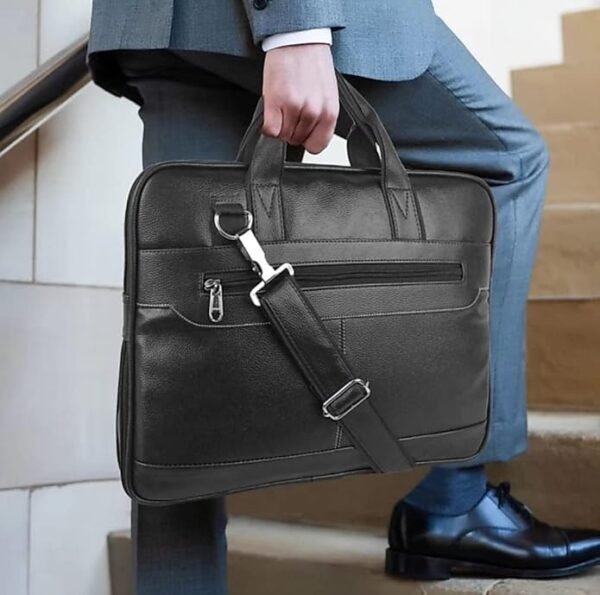 Wood bazar Men's Synthetic Leather Briefcase Best Laptop Messenger Bag Satchel for Men - Image 3