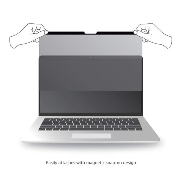 AmazonBasics Slim Magnetic Privacy Screen Filter for 33 cm MacBook Air 2018,2020 - Image 2