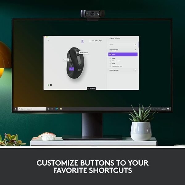 Logitech Signature M650 L Full Size Wireless Mouse - for Large Sized Hands, 2-Year Battery, Silent Clicks, Customisable Side Buttons, Bluetooth, for PC/Mac/Multi-Device/Chromebook - Graphite - Image 2