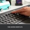 Logitech Signature K650 Wireless Keyboard with Wrist Rest, Full-Size, BLE Bluetooth or Logi Bolt USB Receiver, Comfort Deep-Cushioned Keys, Numpad, Compatible with Most OS/PC/Windows/Mac Black - Image 3