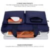 AirCase Office Sling Messenger Bag fits Upto 14.1" Laptop/MacBook, Detachable Shoulder Strap, Water Resistant, Shockproof, Carry Handle with Spacious Pockets, for Men & Women, Blue - Image 5