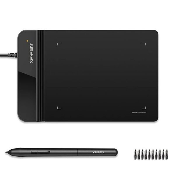 XPPen StarG430S 4x3 Inches Graphic Pen Tablet, 8192 Pressure Levels, Battery-Free Stylus, 20 Replacement Nibs, Compatible with Windows/Mac/Linux for Online Teaching/E-Signature/Presentations – Black