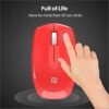 Portronics Toad 25 Wireless Mouse, 2.4 GHz with USB Nano Dongle, 1200 DPI Optical Tracking, Ambidextrous for PC, MacBook, Laptop (Red) - Image 3