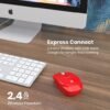 Portronics Toad 25 Wireless Mouse, 2.4 GHz with USB Nano Dongle, 1200 DPI Optical Tracking, Ambidextrous for PC, MacBook, Laptop (Red) - Image 6