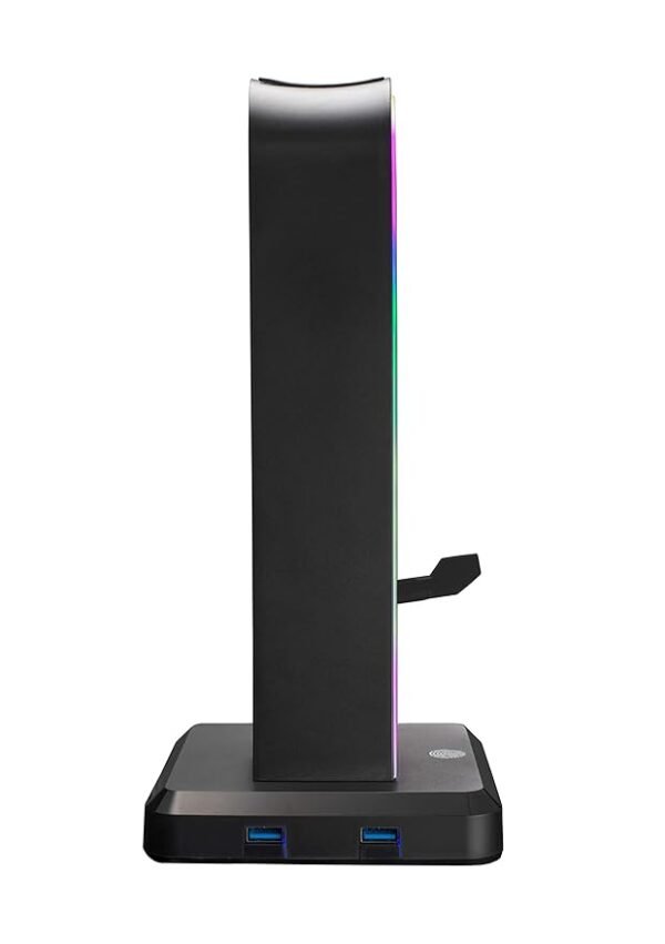 Cosmic Byte Vulcan RGB Headphone Stand, Mouse Bungee and 4 Port USB 2.0 HUB with RGB Touch Control Button (Black) - Image 5