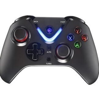 Cosmic Byte ARES Wireless Controller for PC, Magnetic Triggers, Accurate Joysticks, Dual Vibration, Backit LED Buttons, USB Extension Cable - Black )