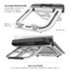 GIZGA essentials Portable Laptop Stand, Multi-Functional Foldable Stand for Laptop/MacBook, Ergonomic Design, Anti-Slip Base, Heat Dissipation, Multiple Angles, Height Adjustable, Light Weight, White - Image 4