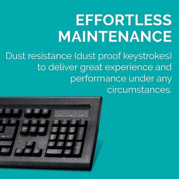 TVS ELECTRONICS Gold Prime Mechanical Wired Keyboard | Dustproof Key switches | Guaranteed 50 Million keystrokes | 1.5 Meter USB Cable, USB Gold Keyboard (Black) - Image 3