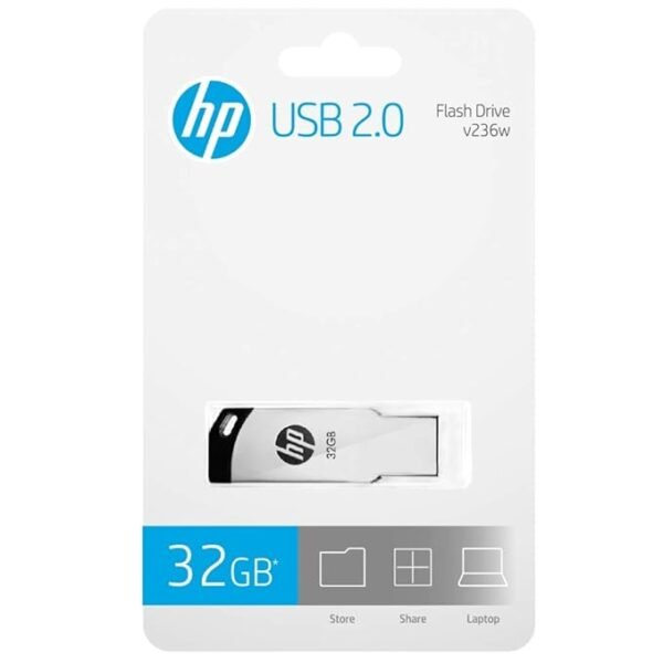 HP v236w 32GB USB 2.0 Pen Drive, Grey - Image 2