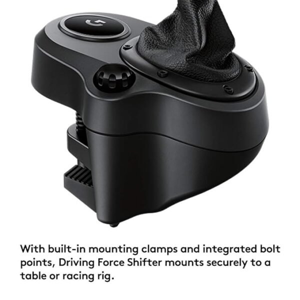 Logitech G Driving Force Racing Wheels Shifter for G29, G920 & G923, 6 Speed, Push Down Reverse Gear, Steel and Leather Construction for PC - Black