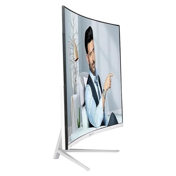 ZEBRONICS AC32FHD LED Monitor, 32 inch (81.28cm), 250 nits, 75hz, 1800R Curved wide screen, FHD, 1080p, Wall Mountable, VGA, HDMI, Ultra Slim Bezel, Metal stand, Built-in Speakers - Image 6