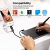 Huion H430P OSU Graphics Drawing Tablet with Battery-Free Stylus 4.8x3 inch Working Area 4 Press Keys Support Work from Home Distance Education Compatible with Android Linux Windows and Mac - Image 3