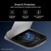 boAt Powerpod 200 Wireless Charger w/ 15W Wireless Charging, Premium Fiber Cloth Build, Dual Coils, Anti-Slip Grip, 6mm Transmission Range, Smart IC Protection, LED Indicator(White) - Image 4