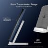 boAt Powerpod 200 Wireless Charger w/ 15W Wireless Charging, Premium Fiber Cloth Build, Dual Coils, Anti-Slip Grip, 6mm Transmission Range, Smart IC Protection, LED Indicator(White) - Image 6