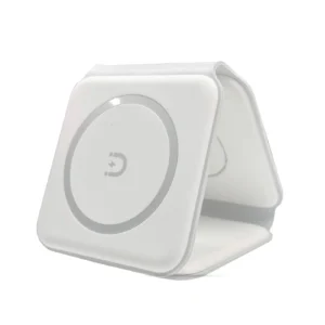 GIZMORE 3-in-1 Magnetic Wireless Charger, 15W Fast Charging Dock for iPhone, 2.5W for Apple Watch, 5W for AirPods, Magnetic Alignment, Slim & Lightweight Wireless Charging hub (Sealed pack)