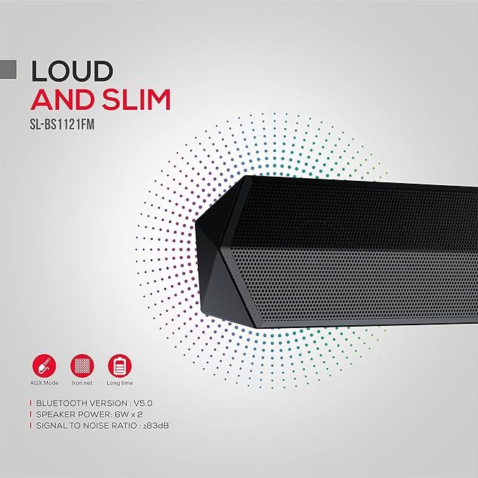 sonilex Toreto Solnilex Stream 14W Bluetooth Soundbar I 2000 mAh Battery I Type-C Turbo Charging I AUX, Bluetooth, USB & TWS I Mini Gaming BT Speaker for TV, Mobile, PC, Tablets, Laptops (Black)(Open box new) - Image 4