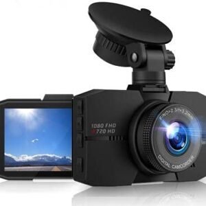 DC02 Dash Cam Front and Rear Full HD Dual Dashboard Camera for Cars with 3 Inches(7.6cm) Screen Night Vision 170° (431.8cm) Wide Angle G-Sensor Loop Recording Parking Mode (Sealed pack)