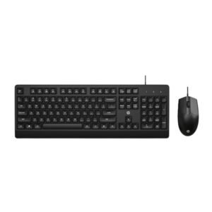 HP KM 180 Wired Mouse and Keyboard Combo, USB Plug-and-Play, 1200 dpi, Full-Size Layout with Numeric pad, Up to 10 Million keystrokes, Up to 1 Million clicks, 1-Year Warranty, 0.52 kg, Black, 7J4G3AA (Open box new)
