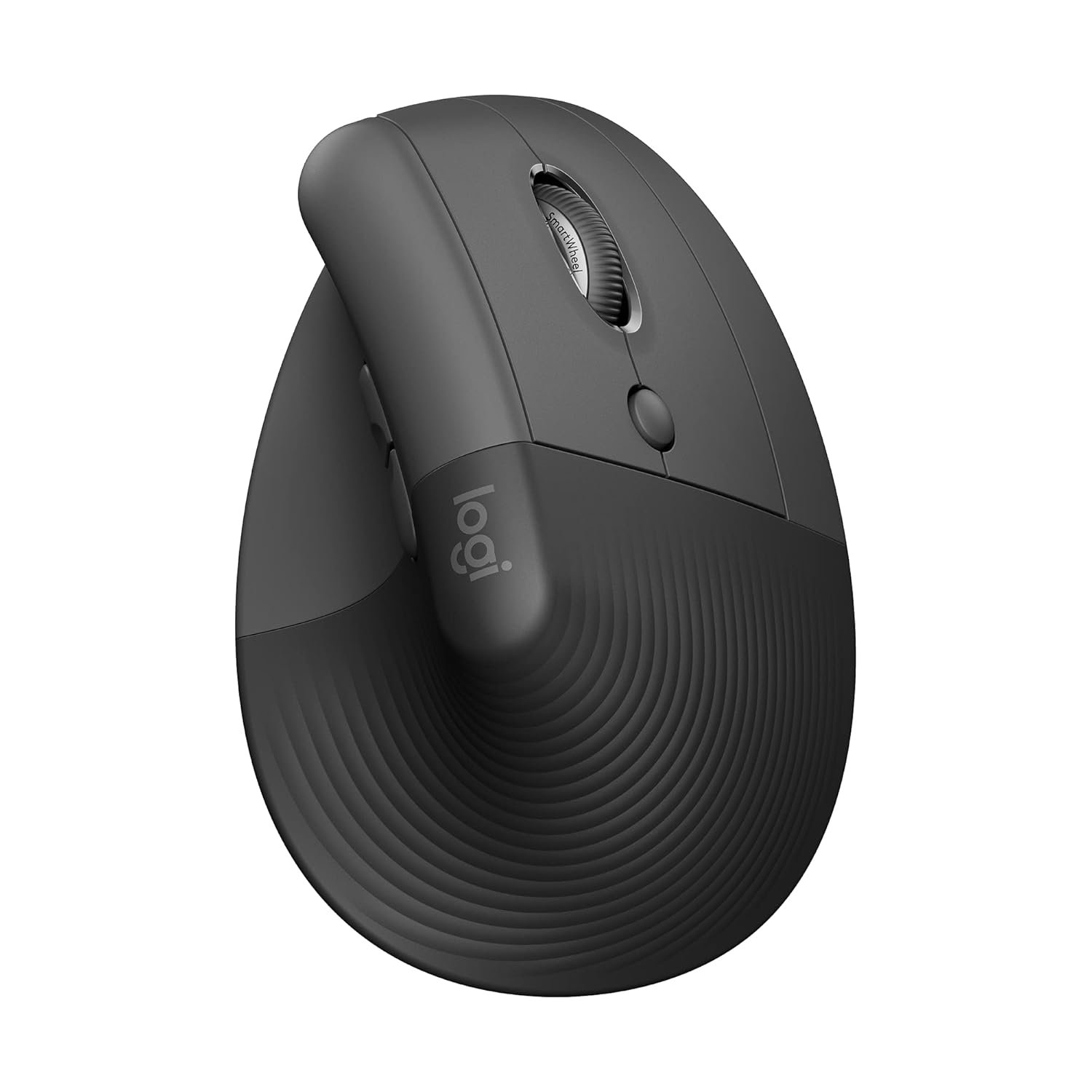 Logitech Lift Vertical Ergonomic Mouse, Wireless, Bluetooth or Logi Bolt USB Receiver, Quiet clicks, 4 Buttons, Compatible with Windows/macOS/iPadOS, Laptop, PC - Graphite (Sealed pack)