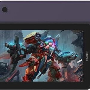 HUION Kamvas 13 Graphic Pen Tablet, Full Laminated Screen & Tilt Function | Support MacOS,Windows, Android, Battery Free Stylus | Pressure Sensitivity-8192(13.3inch)(Tilt Adjustable Stand)- Violet (Open box new)