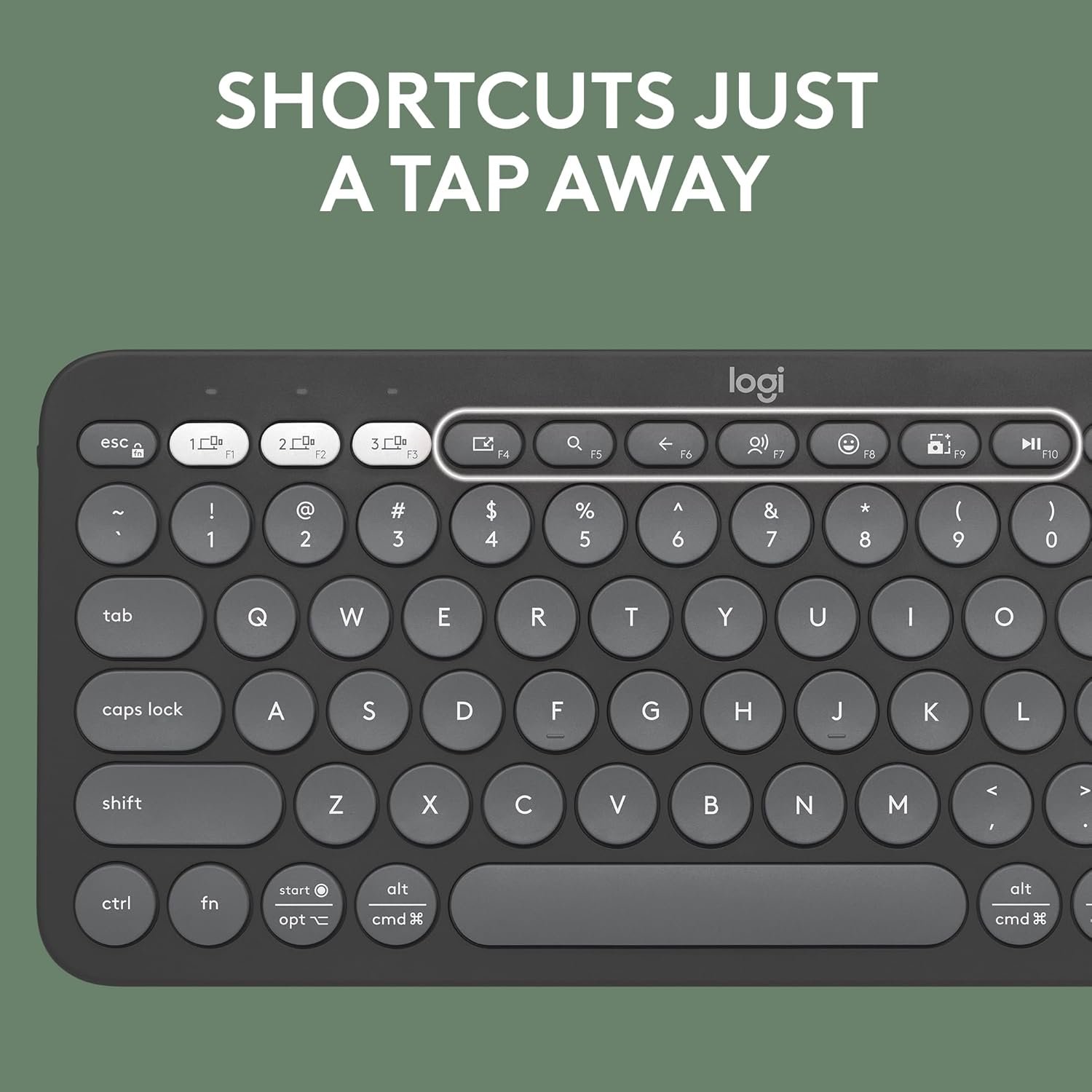 Logitech Pebble 2 Combo, Wireless Keyboard and Mouse, Quiet and Portable, Customisable, Logi Bolt, Bluetooth, Easy-Switch for Windows, macOS, iPadOS, Chrome - Tonal Graphite (Sealed pack) - Image 3