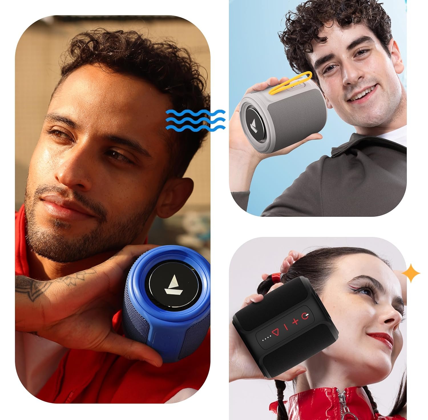 boAt Stone 352/358 Bluetooth Speaker with 10W RMS Stereo Sound, IPX7 Water Resistance, TWS Feature, Up to 12H Total Playtime, Multi-Compatibility Modes, Free Music Streaming on JioSaavn(Groovy Grey)(Open box new) - Image 4