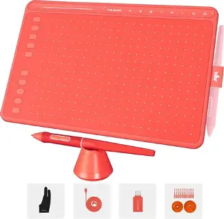 HUION HS611 Graphics Drawing Tablet 10X6 inch - Open box - Image 4